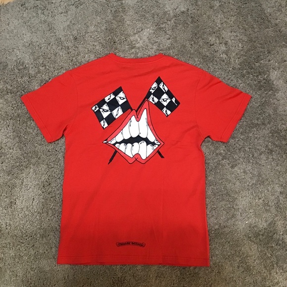red chrome hearts shirt